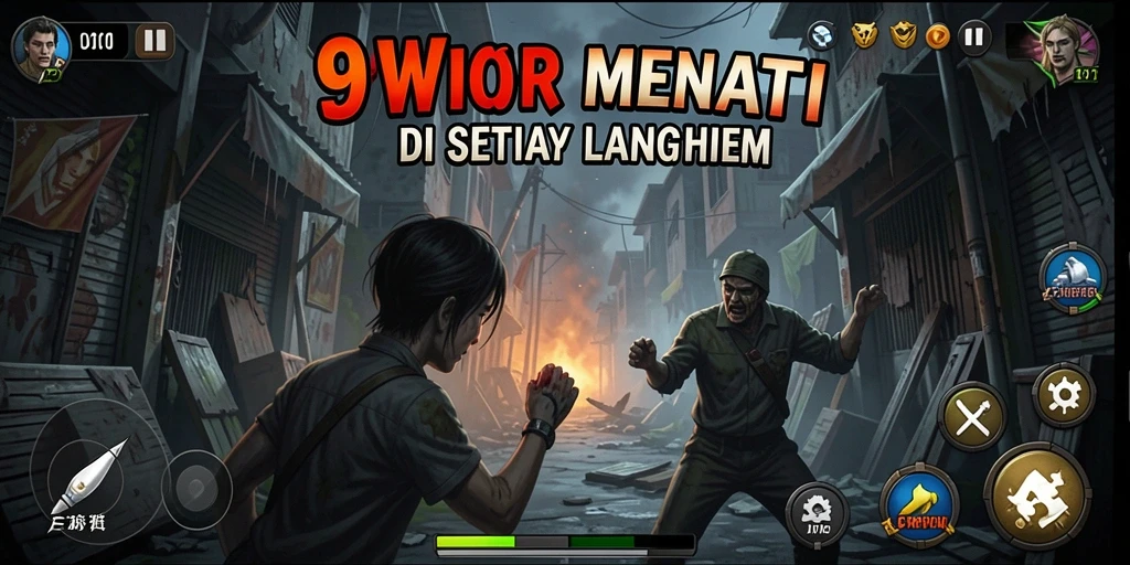 Screenshot gameplay menegangkan dari 9WIN dengan suasana Horror yang mencekam.