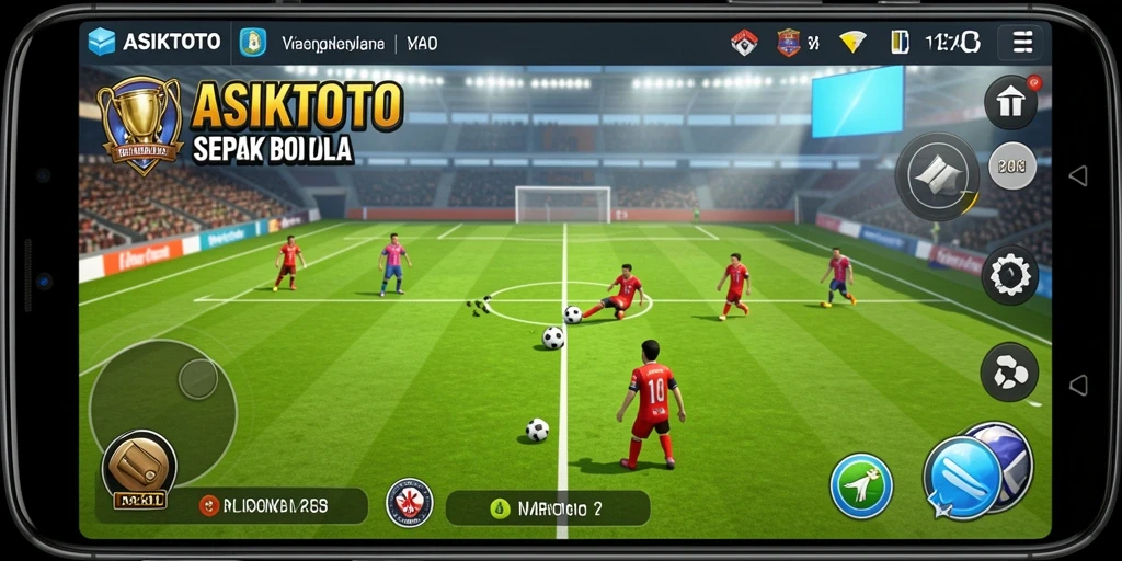 Tampilan menarik dari gameplay ASIKTOTO dengan aksi sepak bola yang mendebarkan.