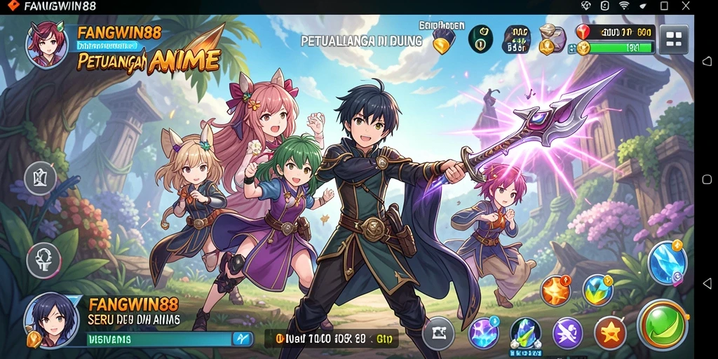 Gameplay seru dan interaktif di dunia anime yang penuh warna.