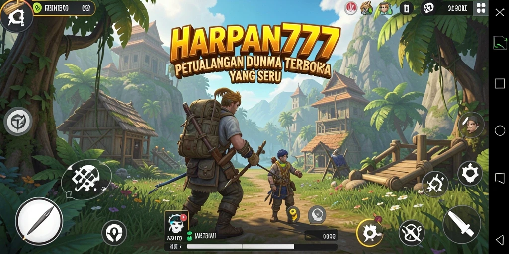 Tampilan gameplay HARAPAN777 yang menggambarkan petualangan seru di dunia terbuka.