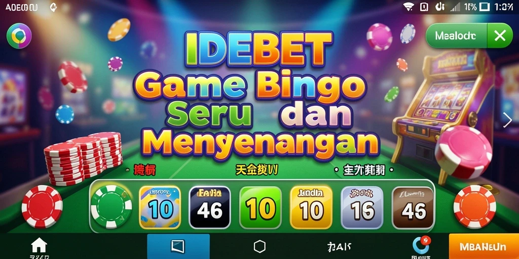 Tampilan gameplay seru di IDEBET dengan peserta aktif bermain Bingo.