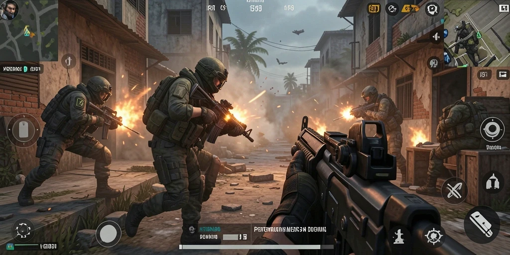 Tangkapan layar menunjukkan aksi menegangkan dalam gameplay KRISNA96.