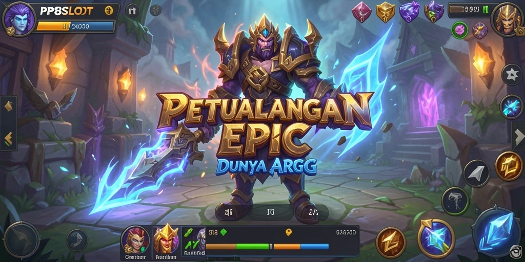 Screenshot gameplay PP8SLOT menampilkan pertempuran seru di dunia fantasi.