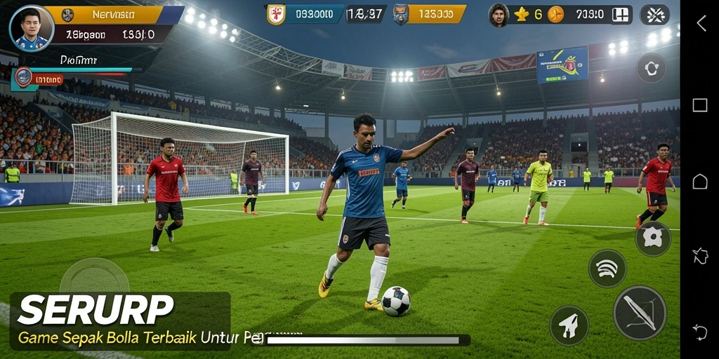 Screenshot gameplay SERURP yang menampilkan aksi seru di lapangan.