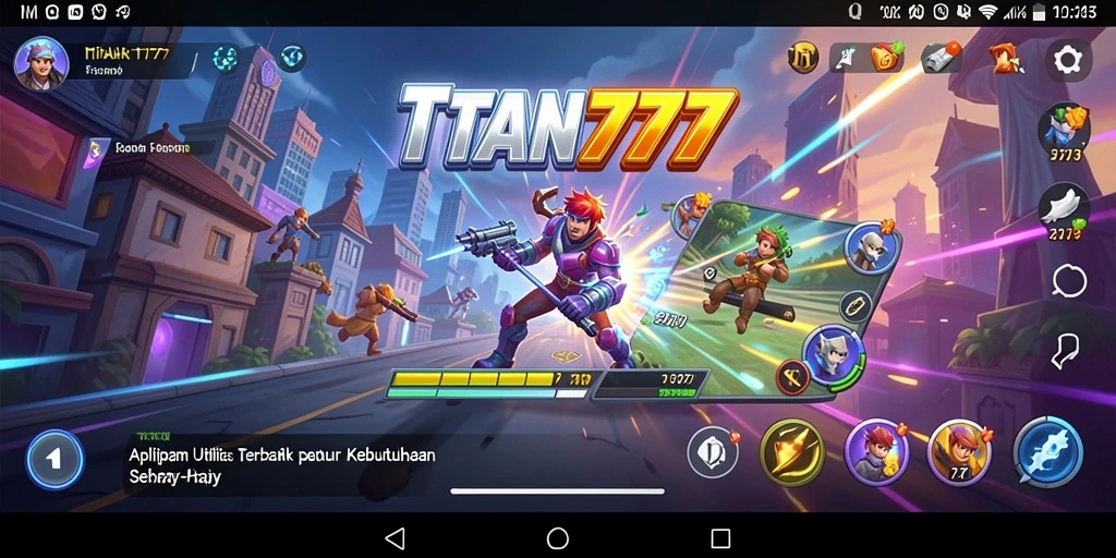 Tampilan antarmuka utama aplikasi TITAN777 yang membantu pengguna mengelola tugas.