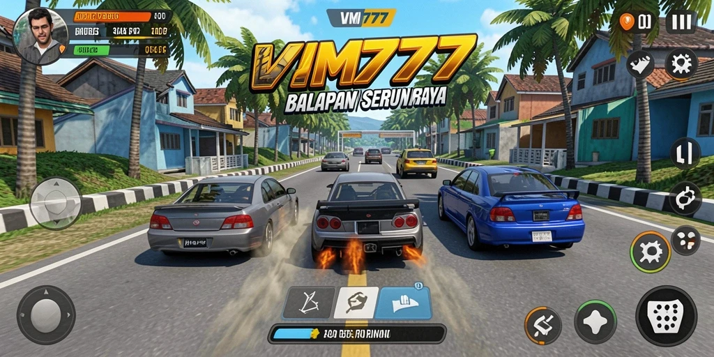 Gameplay balapan mendebarkan di VM777 dengan berbagai kendaraan.