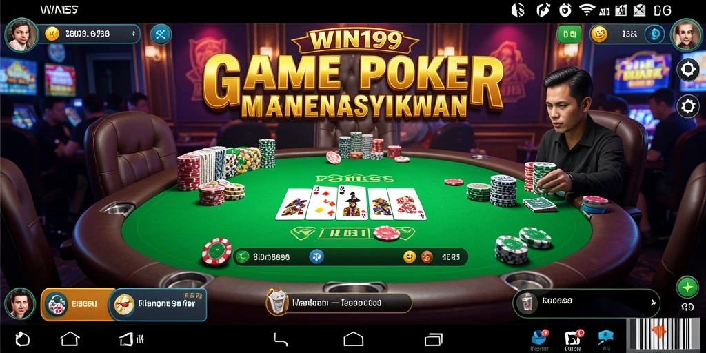 Tampilan gameplay mendebarkan dalam permainan Poker di WIN199.