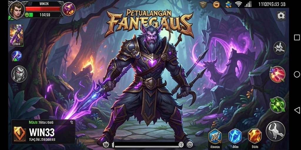 Tampilan gameplay WIN33 dengan karakter dan dunia yang kaya.